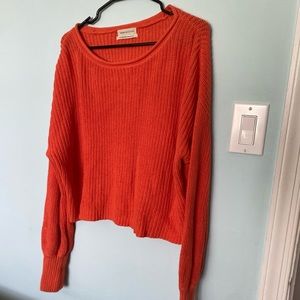 Orange Urban Outfitters Crewneck Sweater